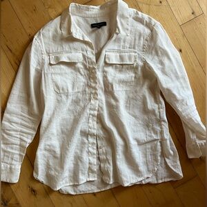 Banana Republic Off-White Button-Up Shirt